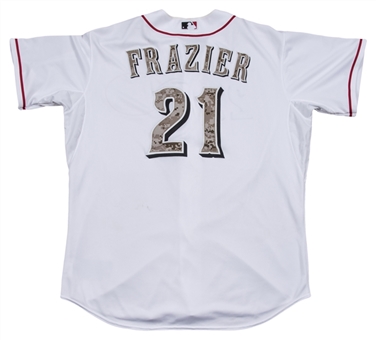 2013 Todd Frazier Game Used Cincinnati Reds Memorial Day Jersey Used on 5/27/13 (MLB Authenticated)